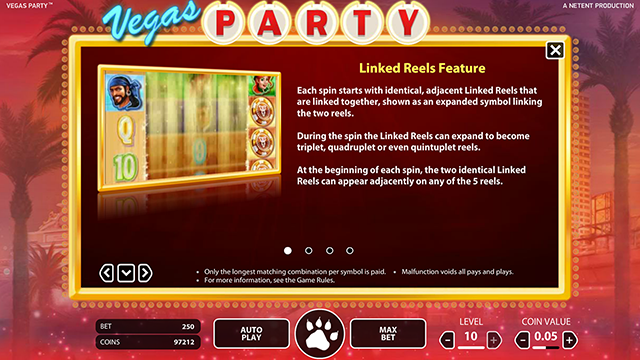 Vegas Party Slot Bonus Features